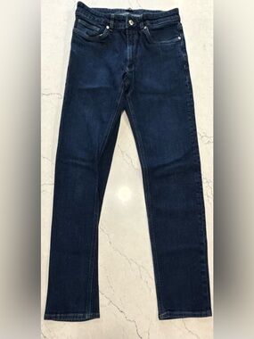 Peter Millar Crown Crafted Men's Blue Dark Wash Straight Denim Jeans 33x32